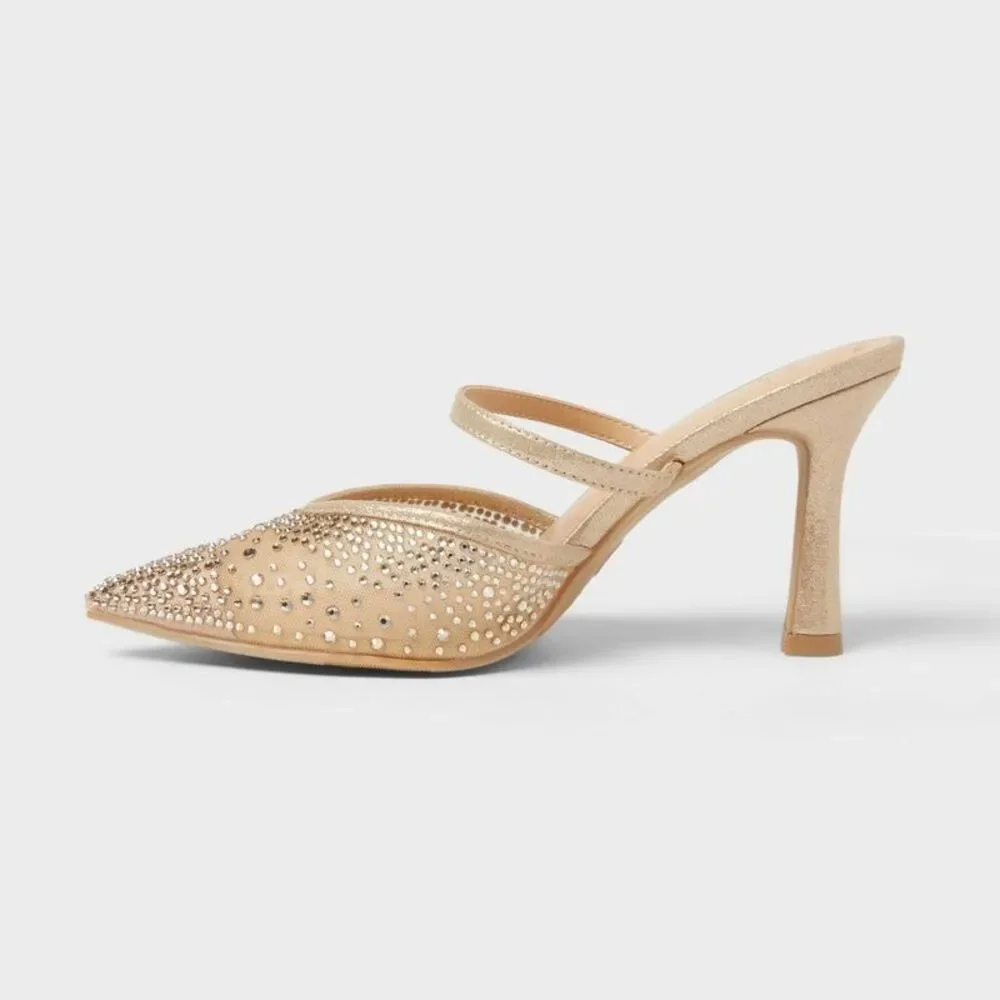 Open Box - A New Day - Women’s Sonia Heels with Memory Foam Insole – A Ne Beige